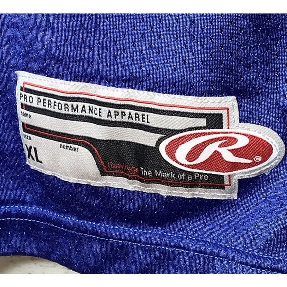 Rawlings Football Jersey Adult XL Blue White Wildcats 56 pro performance apparel - Picture 7 of 11